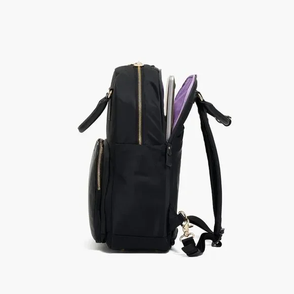 Lo & Sons Rowledge Backpack Lavender Interior Gold Hardware - Picture 8 of 10